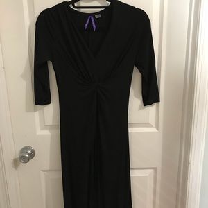 3/4 sleeve Black maternity dress